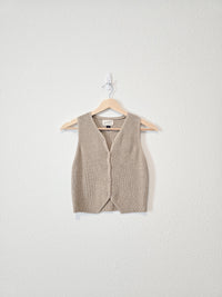 Neutral Knit Sweater Vest (S)