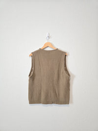Vintage Plaid Sweater Vest (XL)