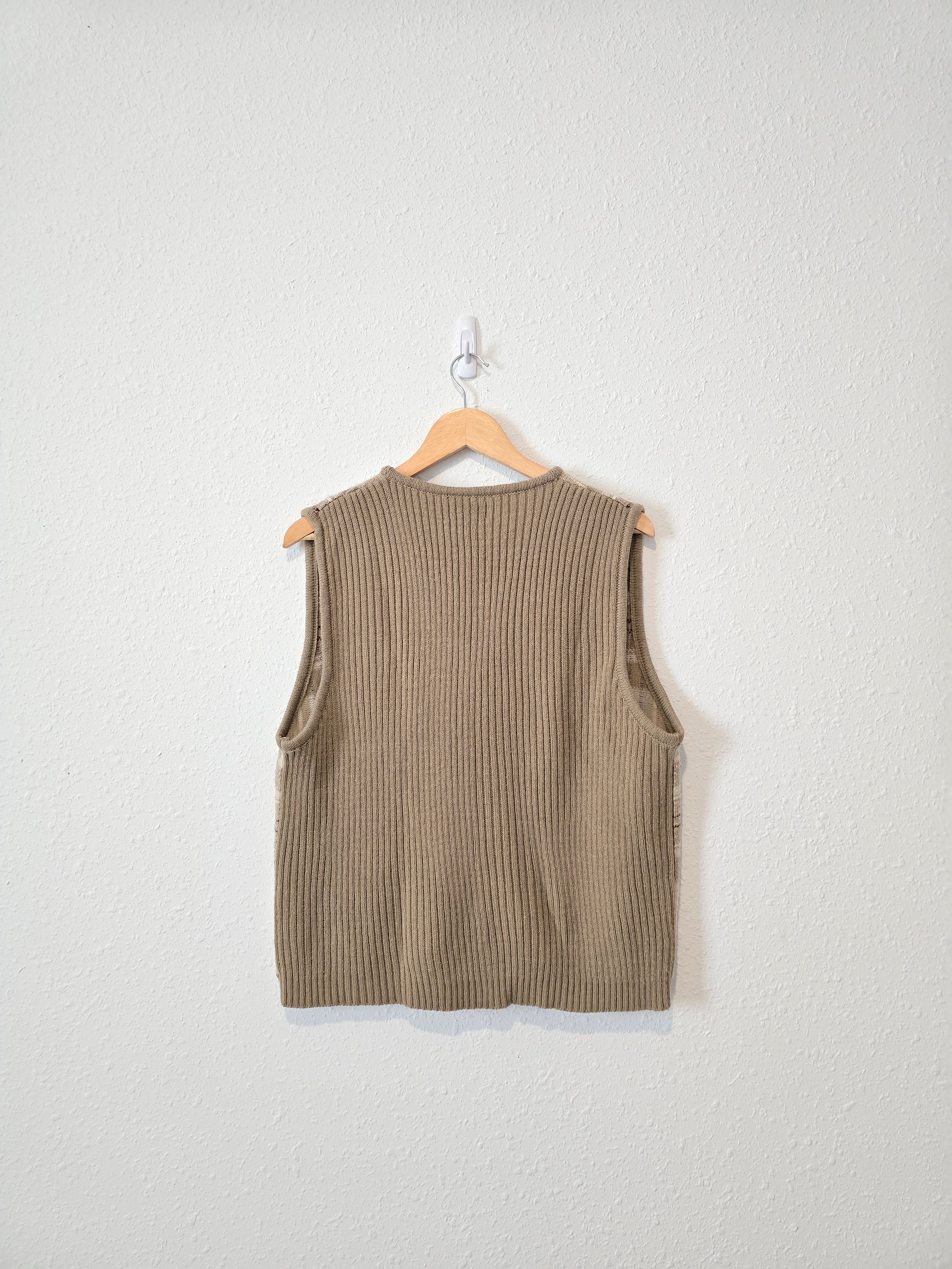 Vintage Plaid Sweater Vest (XL)