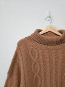 Lulus Cable Knit Turtleneck Sweater (M)