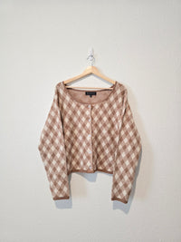 Eloquii Neutral Argyle Sweater (18/20)