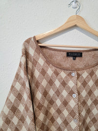 Eloquii Neutral Argyle Sweater (18/20)