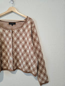 Eloquii Neutral Argyle Sweater (18/20)