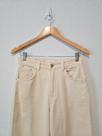 Cream Wide Leg Cord Jeans (4)