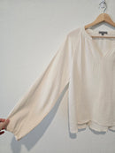 Cotton Gauze Puff Sleeve Top (M)