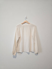 Cotton Gauze Puff Sleeve Top (M)