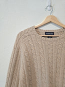 Vintage Lands End Cable Knit Sweater (L)