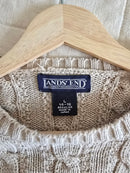 Vintage Lands End Cable Knit Sweater (L)