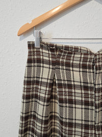 Free People Plaid Straight Pants (S)