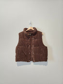 Brown Corduroy Puffer Vest (L)