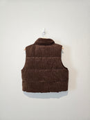 Brown Corduroy Puffer Vest (L)