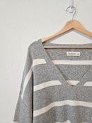 Abercrombie Gray Striped Sweater (M)