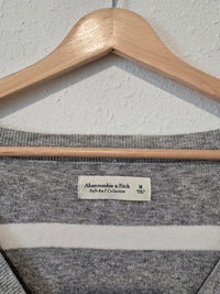 Abercrombie Gray Striped Sweater (M)