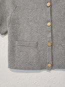 Abercrombie Gray Short Sleeve Cardigan (XXS)