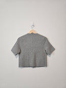 Abercrombie Gray Short Sleeve Cardigan (XXS)