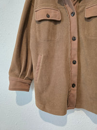 In Loom Brown Fleece Shacket (L)