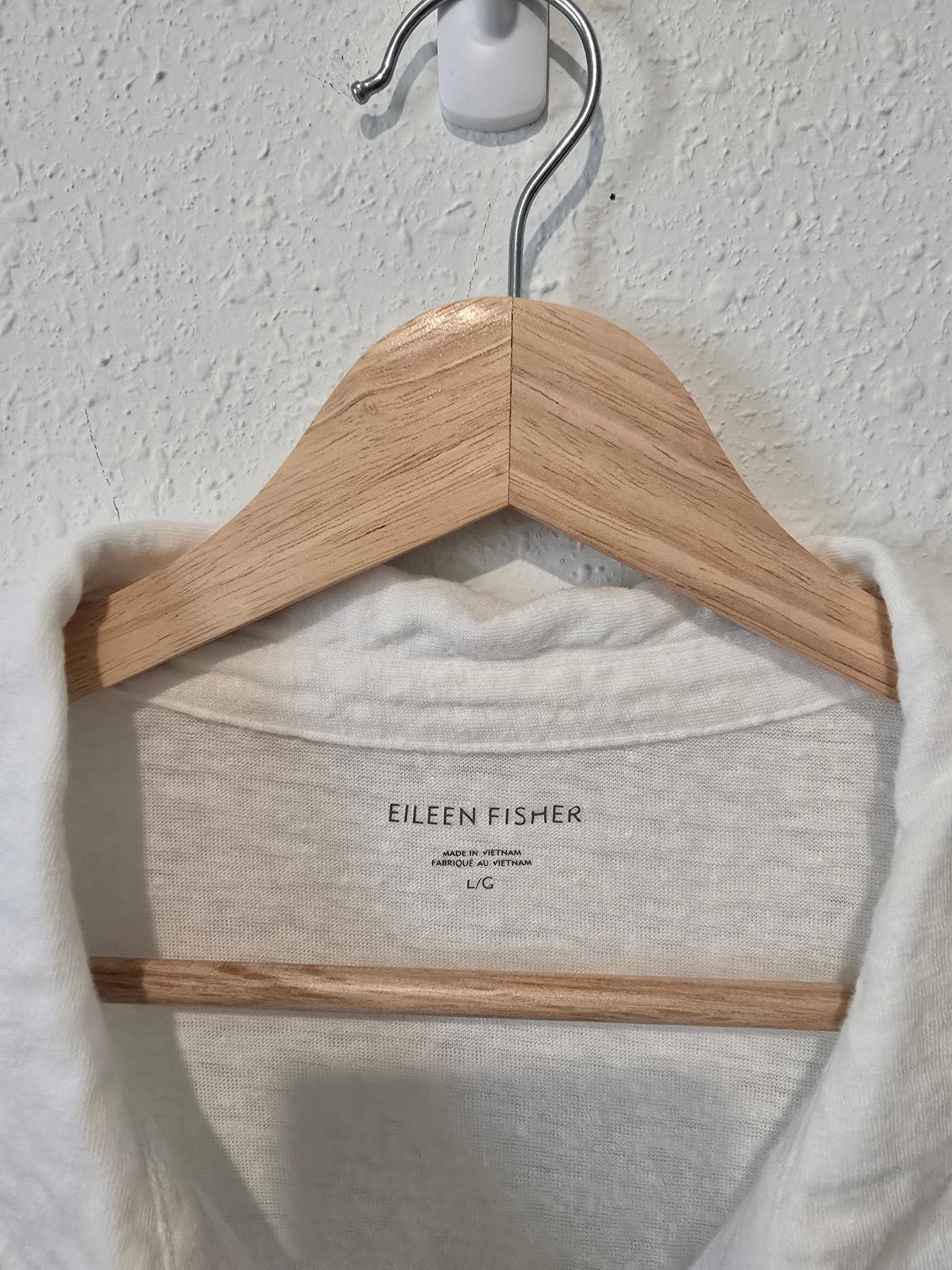 Eileen Fisher Linen Button Up Tee (L)