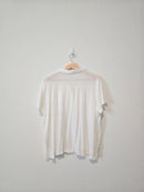 Eileen Fisher Linen Button Up Tee (L)