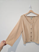 Textured Button Up Sweater (3X)