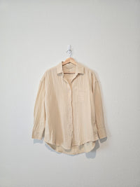 Aerie Oversized Gauze Button Up (XXS-S)