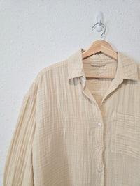 Aerie Oversized Gauze Button Up (XXS-S)