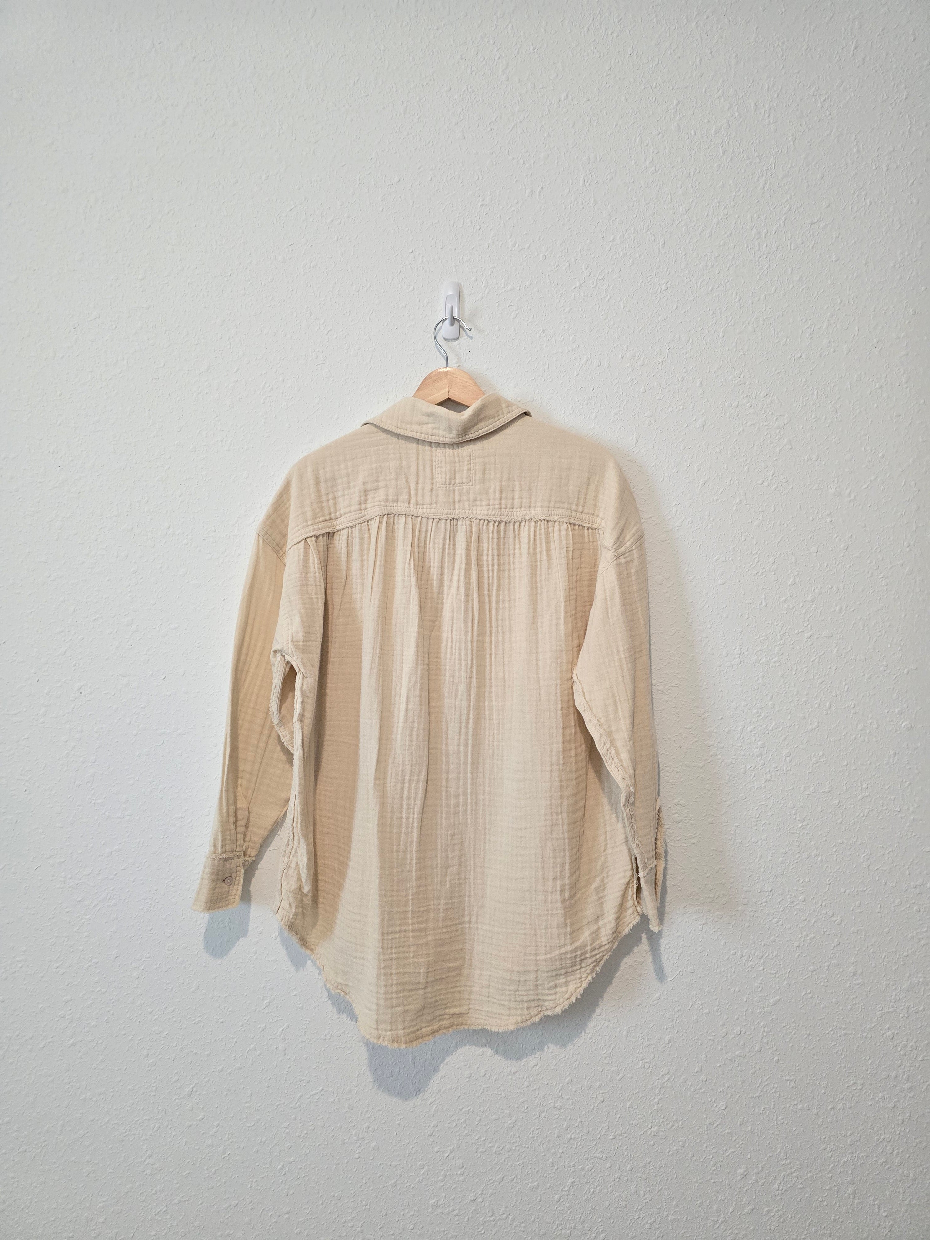 Aerie Oversized Gauze Button Up (XXS-S)