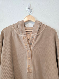 Aerie Textured Henley Sweatshirt (XXL)