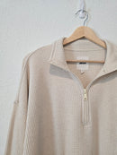 Aerie Oat Waffle Pullover (L)