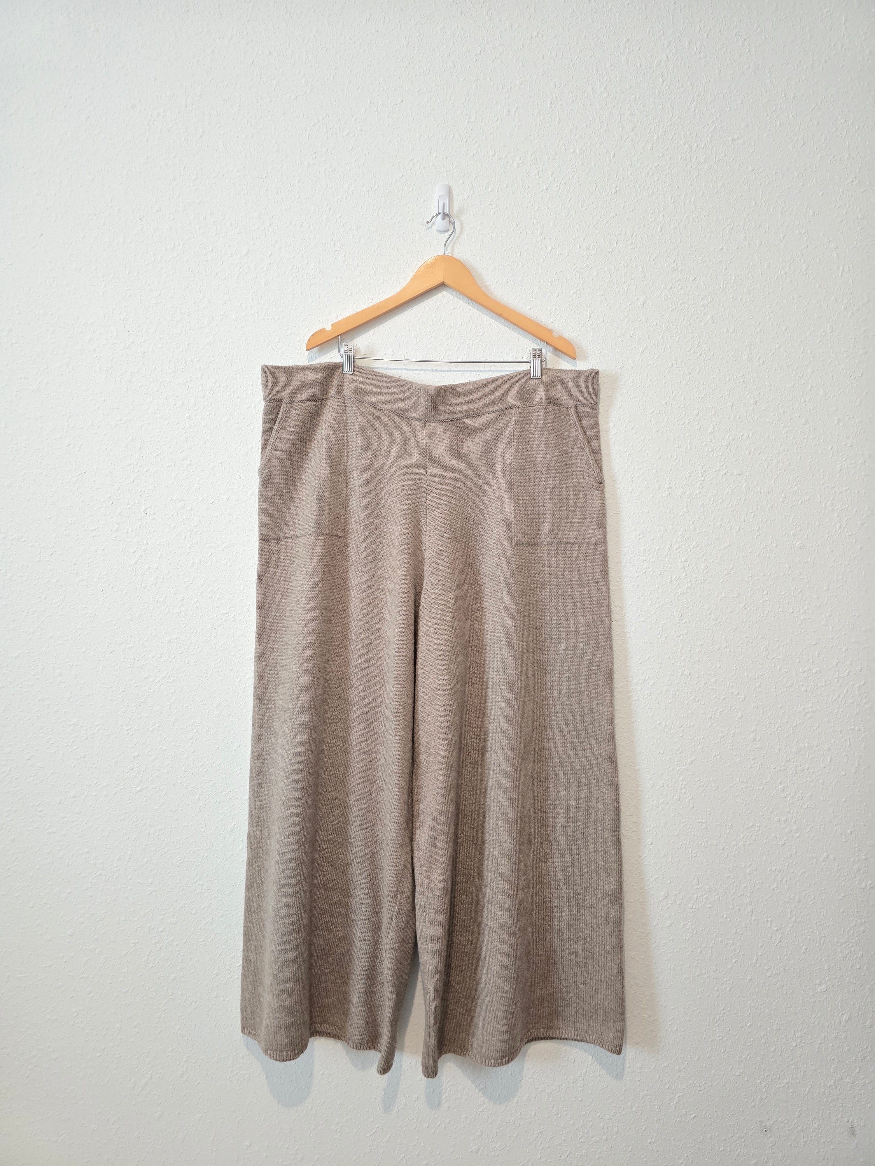 Wide Leg Knit Pants (3X)