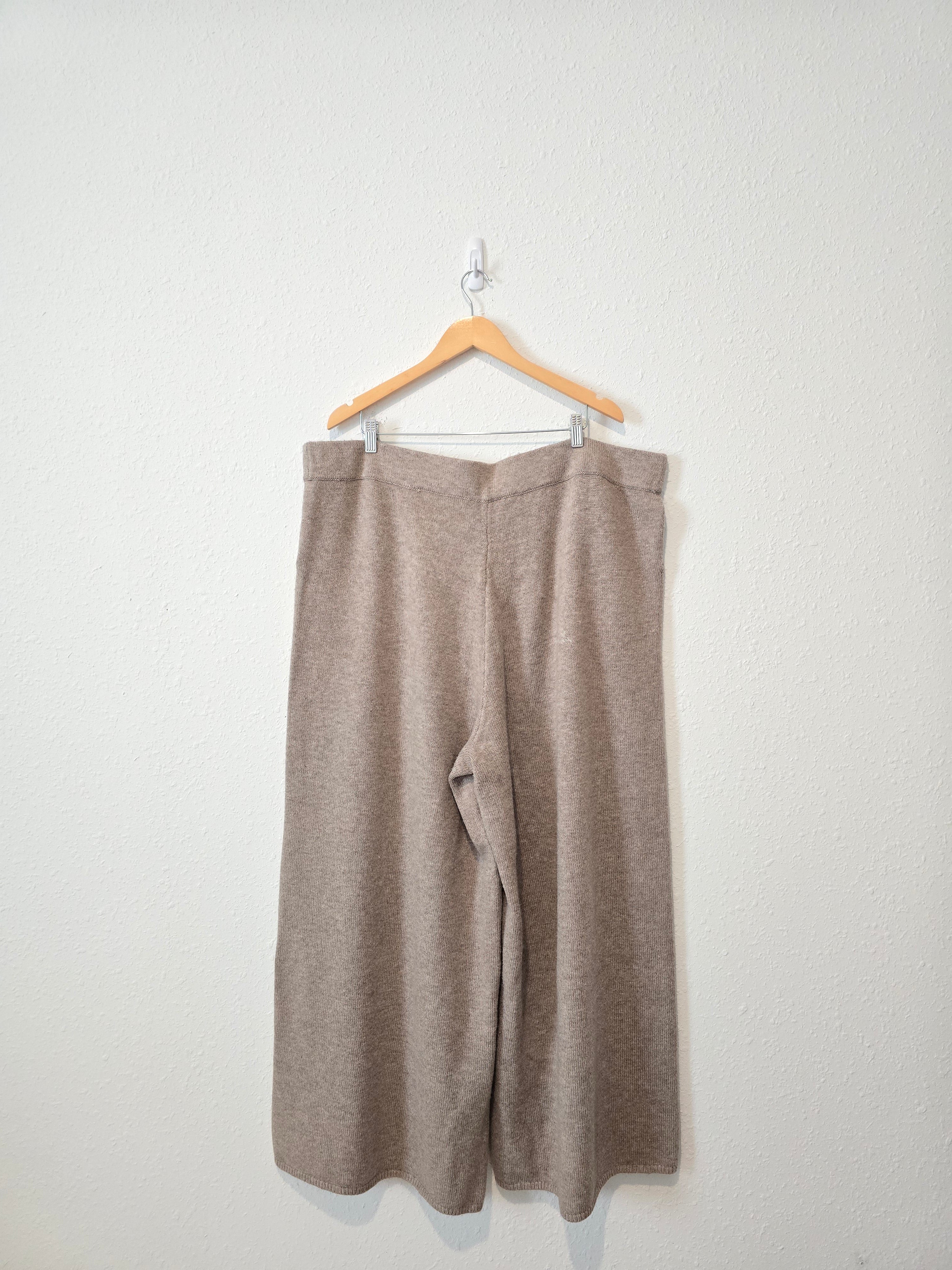 Wide Leg Knit Pants (3X)