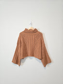 Lulus Cable Knit Turtleneck Sweater (M)