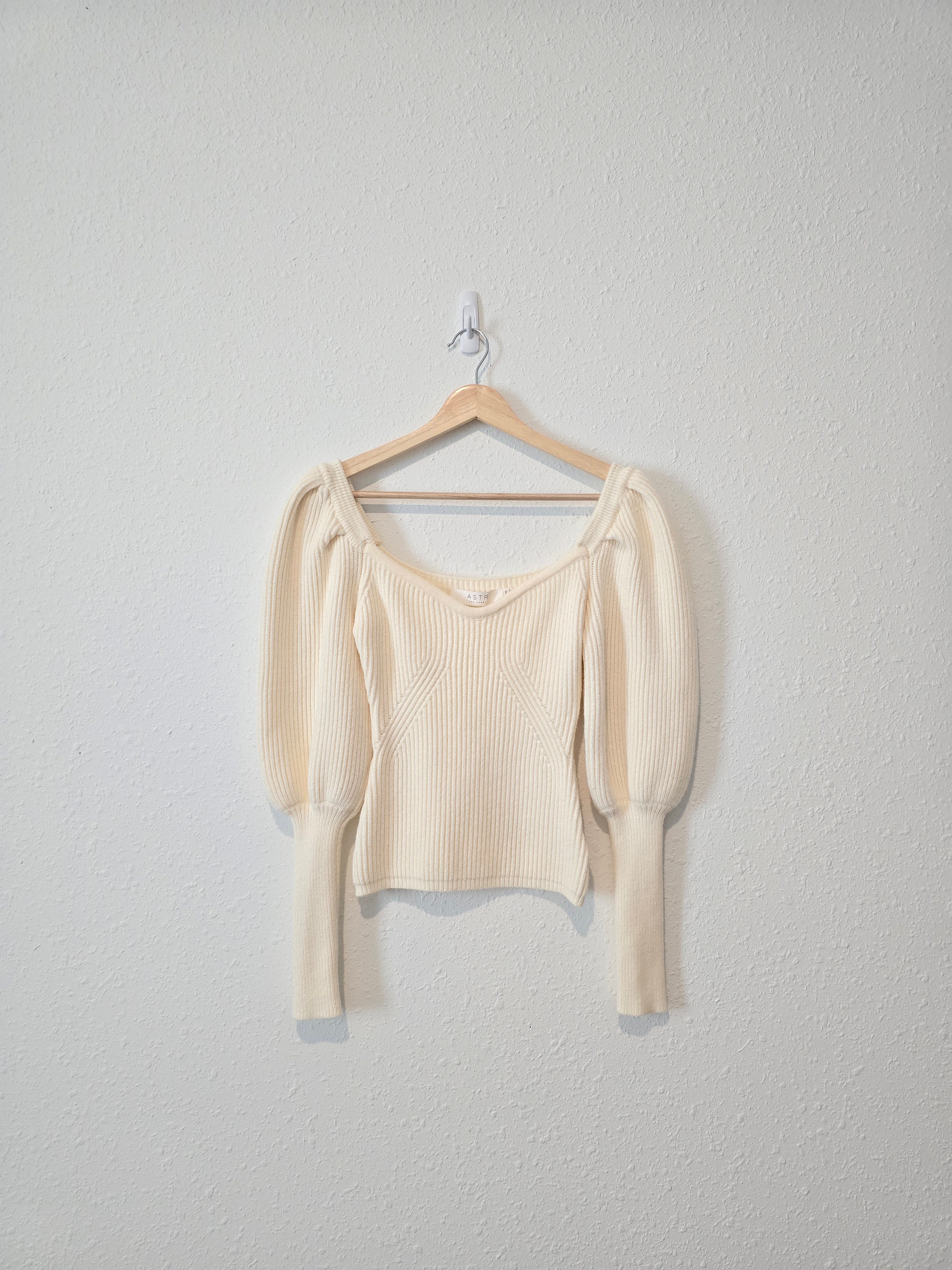 Astr Puff Sleeve Sweater (XS)