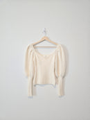 Astr Puff Sleeve Sweater (XS)