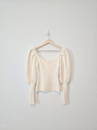 Astr Puff Sleeve Sweater (XS)