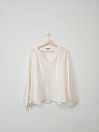 Cotton Gauze Puff Sleeve Top (M)