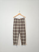 Free People Plaid Straight Pants (S)