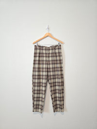 Free People Plaid Straight Pants (S)