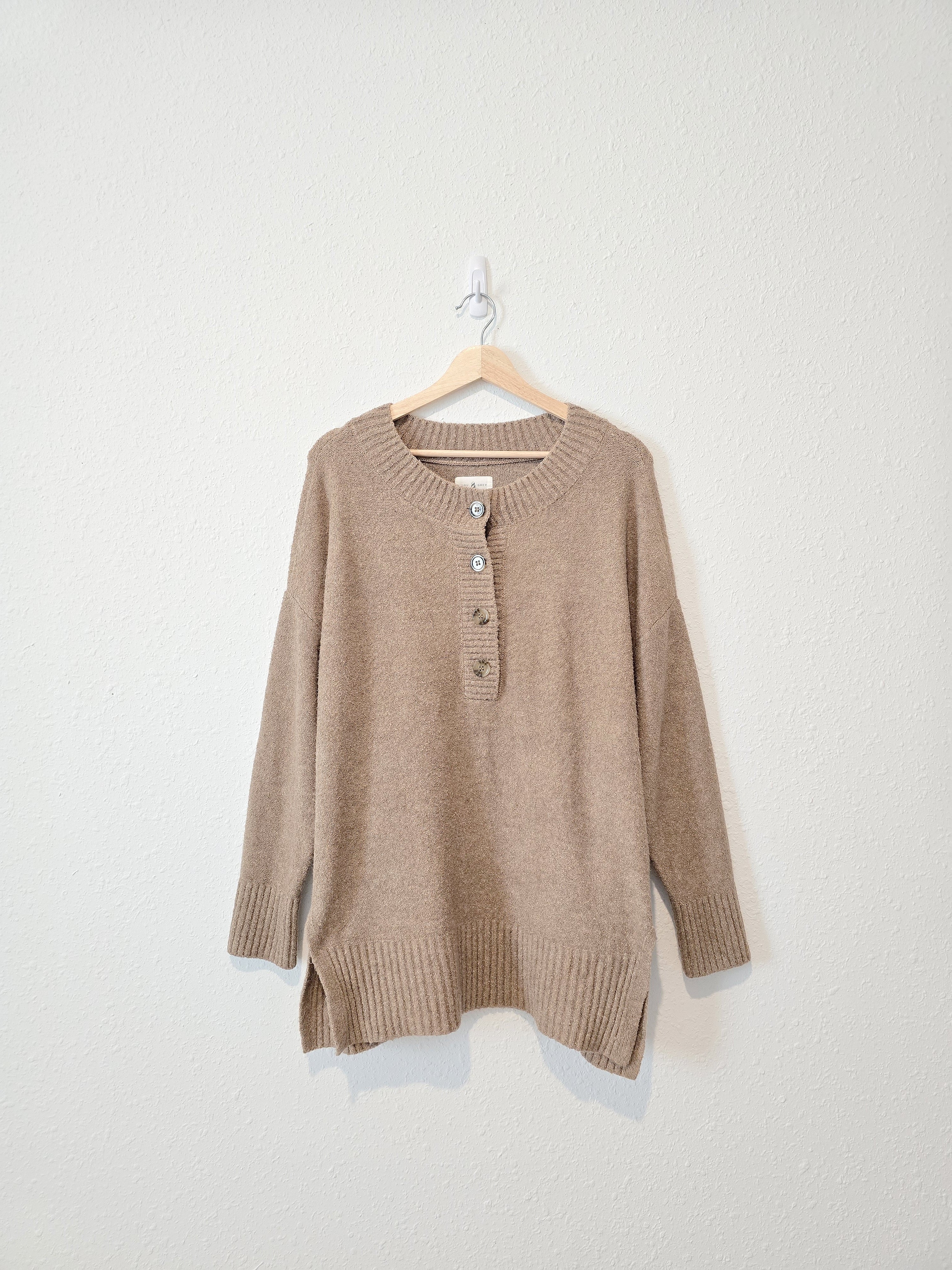 Lou & Grey Cozy Henley Sweater (L)