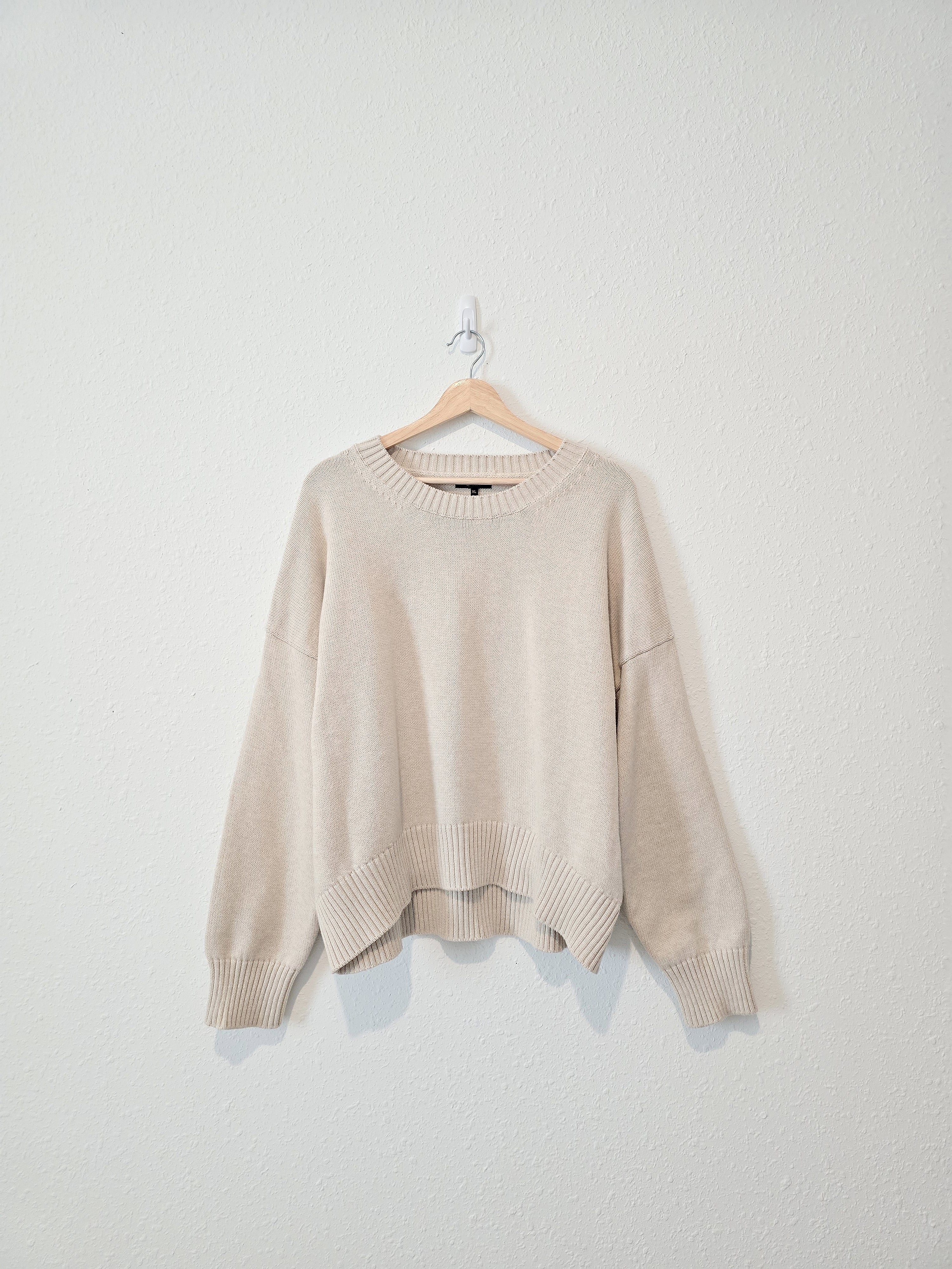 Quince Oat Cotton Sweater (XL)