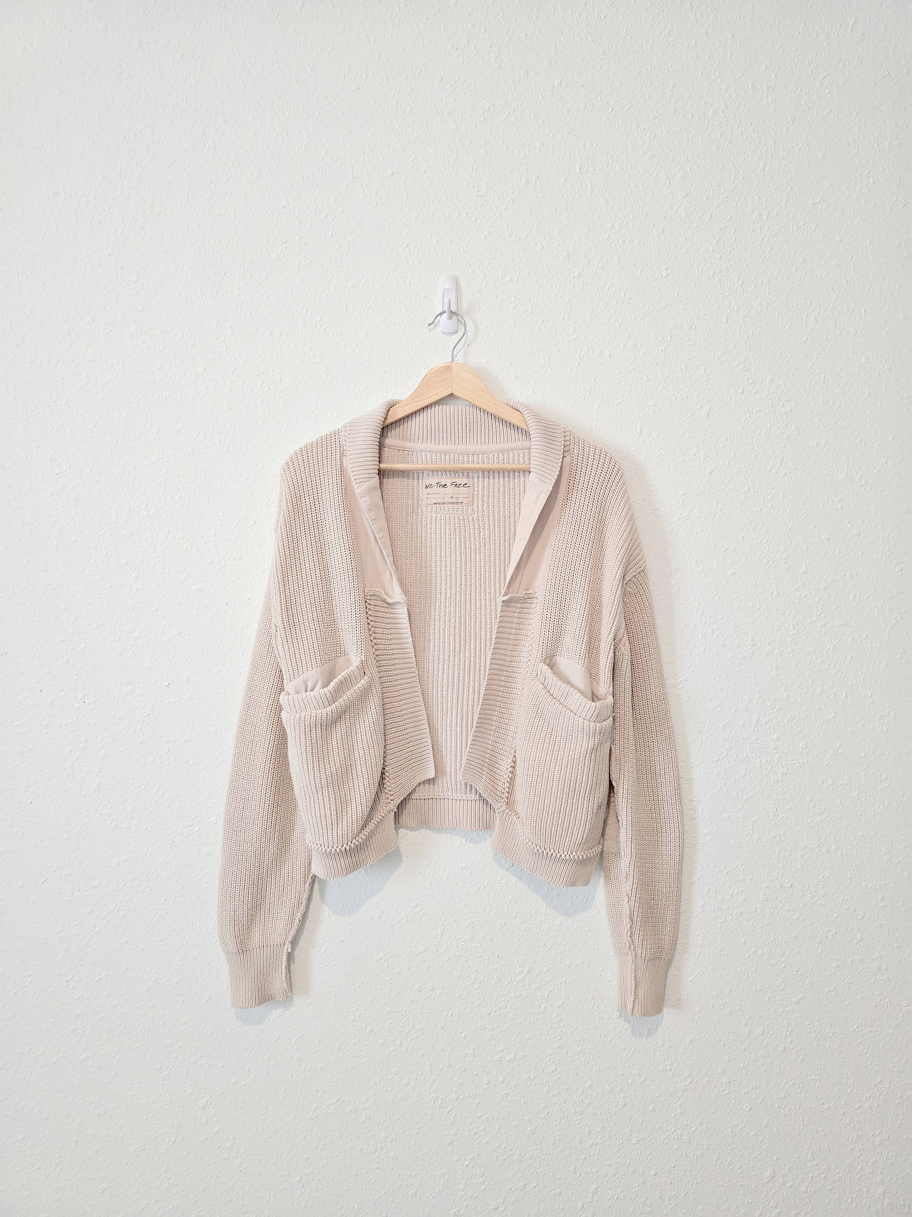 Free People Oat Cropped Cardigan (S)