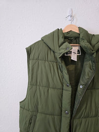 NEW Green Oversized Puffer Vest (L)