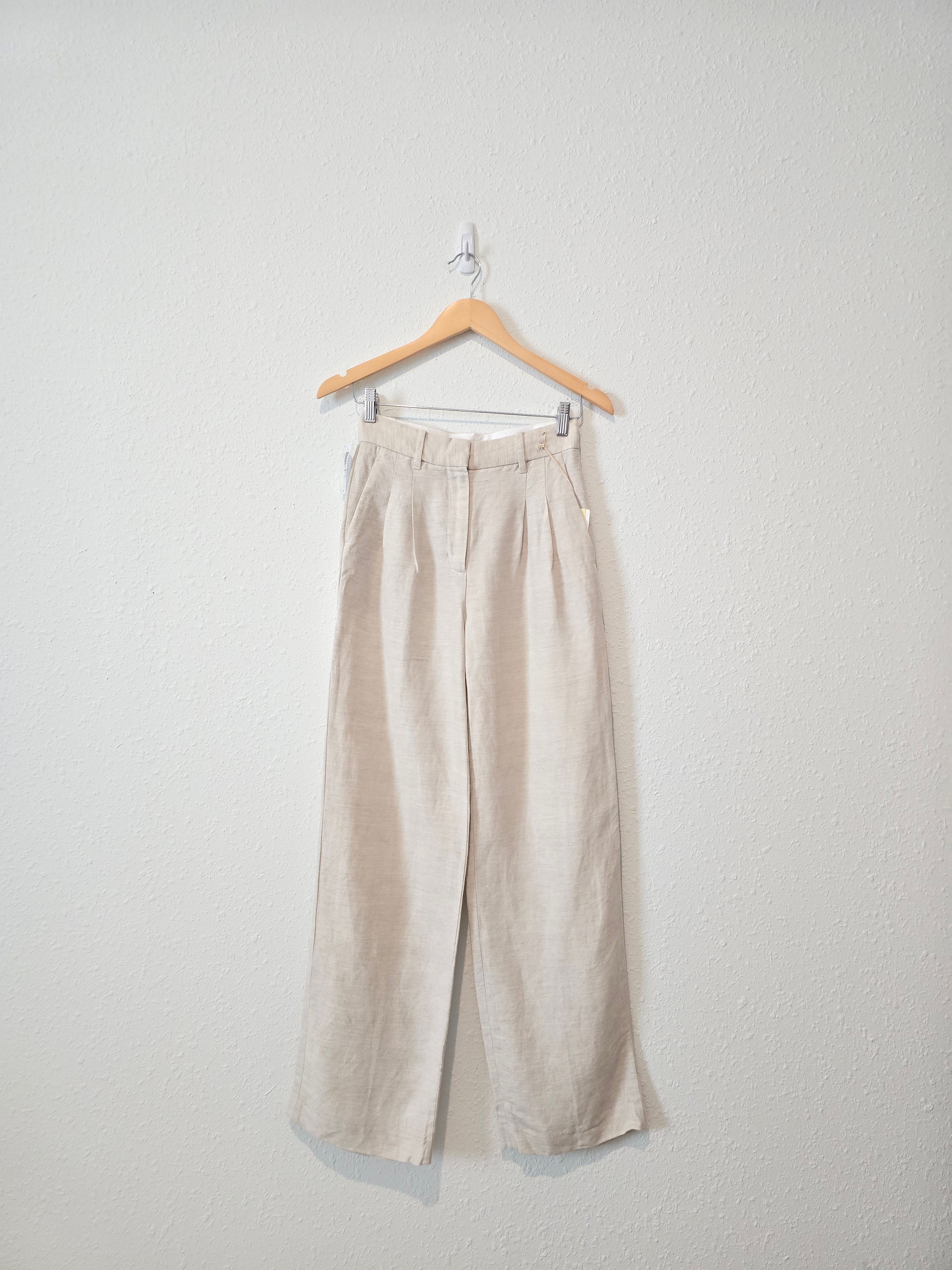 NEW Wilfred Linen Blend Wide Leg Pants (0)