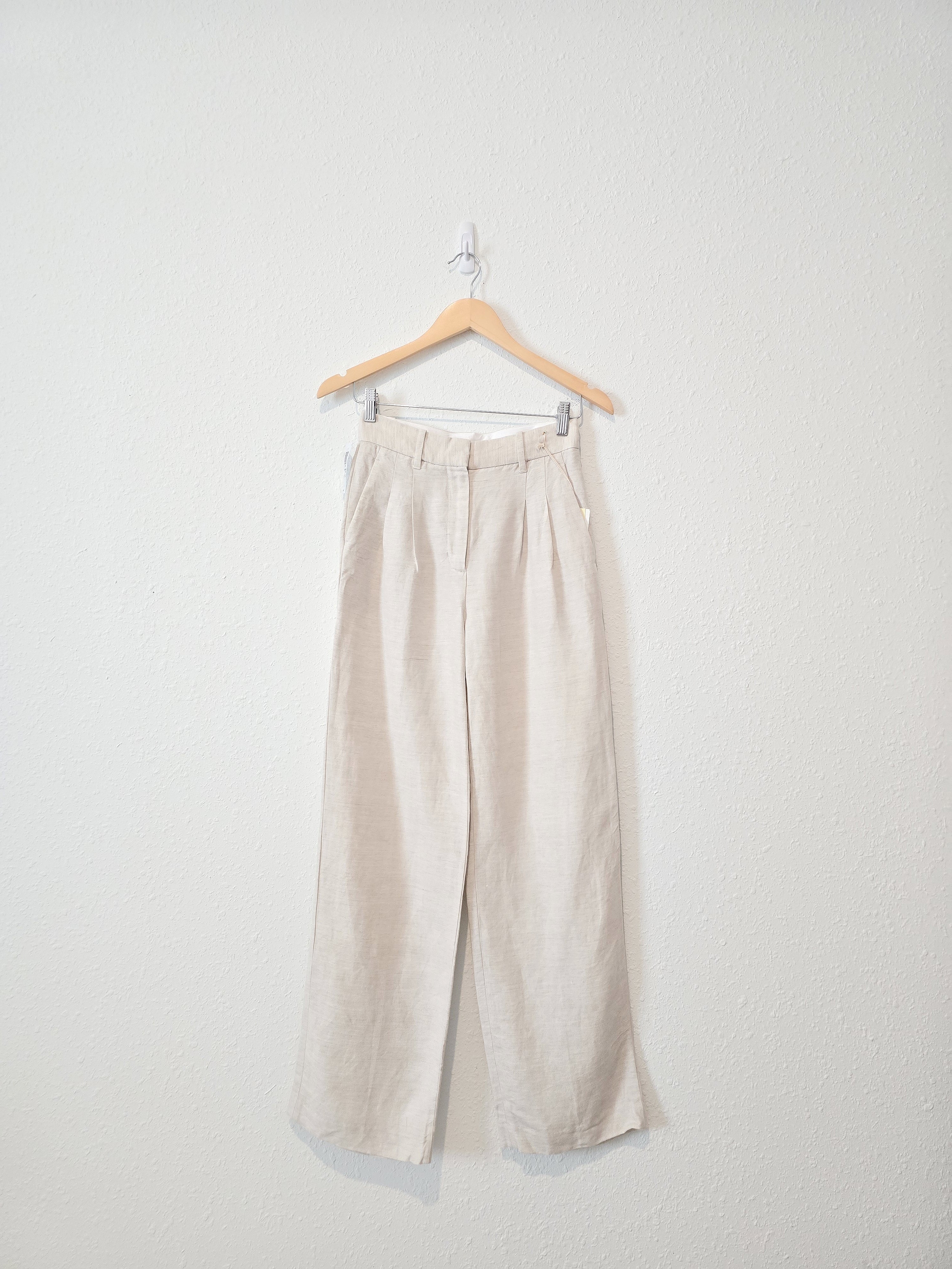 NEW Wilfred Linen Blend Wide Leg Pants (0)