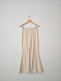 Aerie Cream Cord Flare Pants (XS)