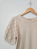 Polagram Textured Sleeve Sweater Top (S)