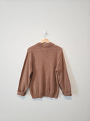 Vintage Brown Henley Sweater (M)