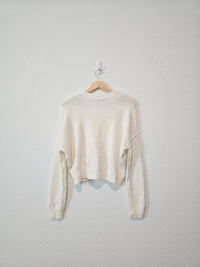 Cozy V Neck Cardigan Sweater (M)