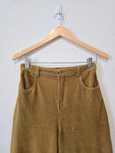 Wide Leg Cropped Cord Pants (S)