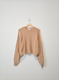 Chunky Cable Knit Sweater (L)