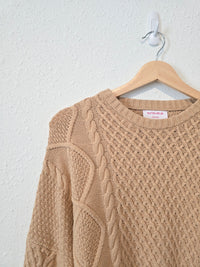 Chunky Cable Knit Sweater (L)